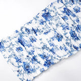 Floral Print Square Collar Midi Dress