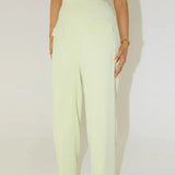 Square Collar Halter Top and Long Pant Suit