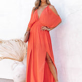 Summer Elegant Solid Color Beach Wear Maxi Dresses