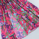 Strapless Retro Print Split Long Dress