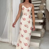 Starfish Printed Ruffle Hem Long/Mini Dress