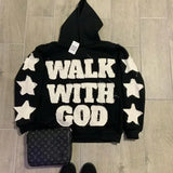 Star Patch Gothic Oversized Hoodie