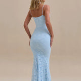 Spaghetti Strap Backless Maxi Dress