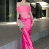 Off-the-Shoulder Strapless Backless Maxi Dress