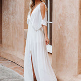 Summer Elegant Solid Color Beach Wear Maxi Dresses