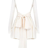 White Satin Mini Dress