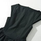 Short Sleeve Hollow Out Back Midi Dress