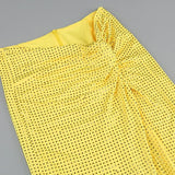 Swinging Collar Crop Tops Long Slit Skirts Suits