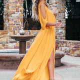 Summer Elegant Solid Color Beach Wear Maxi Dresses