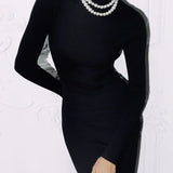 Turtleneck Maxi Dress