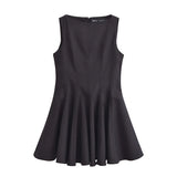 Sleeveless Pleated Summer Dress