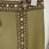 Beaded Diamond Two-Piece Crop Top Split Skirt Set