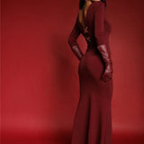 Two Butterfly Long Sleeve Maxi Dress