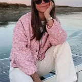 Pink Printed Cotton Coat