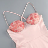 3D Flower  Spaghetti Strap Party  Mini Dress