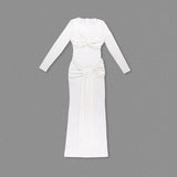 O-neck Long Sleeve Robe fashion Maxi Dress