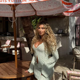 Crochet Cardigan & Mini Skirt Set
