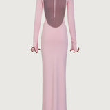 Knit Midi Dress with Ruffle Trim