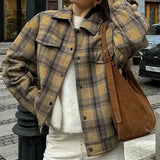 Classic Plaid Casual Lapel Jacket