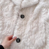 Large Lapel Shaggy Faux Fur Long Jacket