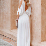 Summer Elegant Solid Color Beach Wear Maxi Dresses