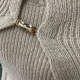 Fluffy Solid Knitted Off Shoulder Midi Dress