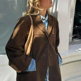 Suede Leather Blazer