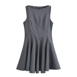 Sleeveless Pleated Summer Dress