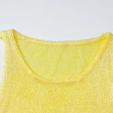 Solid Knit Top And Mini Skirt 2 Pcs Suit