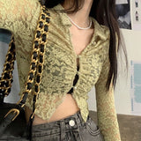 Women Chiffon Blouse Summer Thin Satin Silk Button Up Blouse Office Shirt