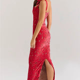 Bows Lace Bodycon Maxi Dress