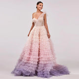 Elegant Pink Lilac One-Shoulder Ball Gown