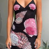Spaghetti Strap Floral Print Mini Dress