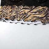 Leopard Print Two-Piece Cami Flare Pantsuit