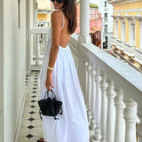 Backless Midi Dress Camisole Chic V-Neck & Easy Fit