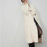 Large Lapel Shaggy Faux Fur Long Jacket
