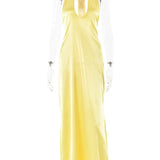 Satin Open Back Dress