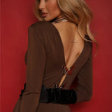 Two Butterfly Long Sleeve Maxi Dress