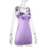 Spaghetti Strap Mini Dress Backless Bodycon Party Wear