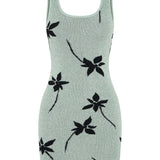 Sheer Bliss Knit Mini Dress Mint