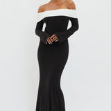 Aeris Off-shoulder Maxi Knit Dress
