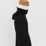 Aeris Off-shoulder Maxi Knit Dress