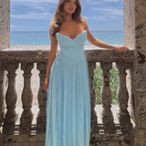 Pleated Maxi Dress