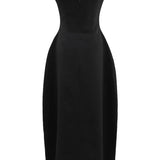 Diamonds Black Crystal Pearl Mini | Midi Dress