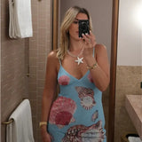 Spaghetti Strap Floral Print Mini Dress