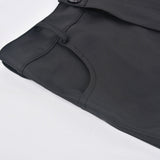Women Sexy Hollow Out Lace-up Pu Matte Personality Shorts