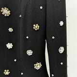 Long Sleeve Luxurious Beaded Maxi Dress