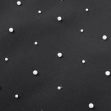 Diamonds Black Crystal Pearl Mini | Midi Dress