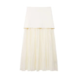 Button Knit Top Side Zipper Skirt Suit
