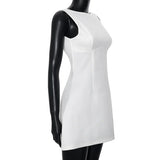 Sleeveless High Waist Backless Mini Dresses